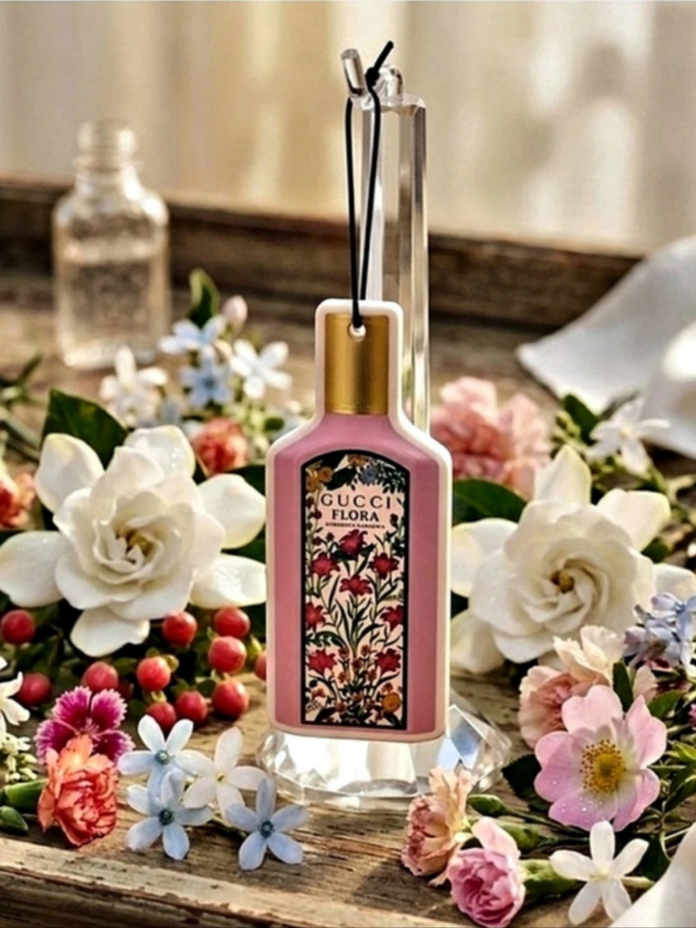 Gucci Flora Car Freshener Pink & Gold NWT